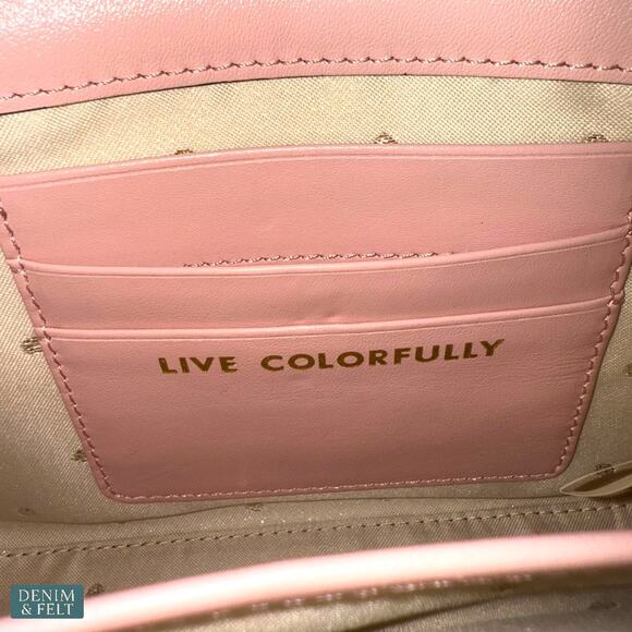 🖤💗 Kate Spade Colorblock Black Pink Leather Shoulder Bag with Gold Bar~RARE!! - Picture 12 of 16